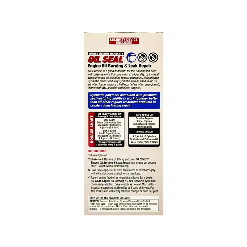 Bar's Leaks OS-1-4PK Oil Seal Engine Oil Burning/Leak Repair, 16.9 oz, (Pack of 4) - Image 3